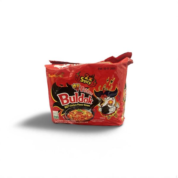 Buldak, HOT Chicken Flavor Ramen, 2X Spicy (Pack of 6)