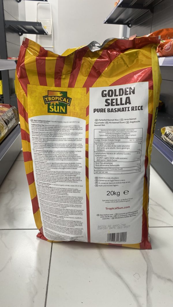 Golden Sella Pure Basmati Rice (20kg) - Image 2